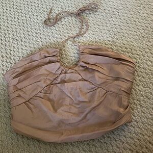 Zara Gold Crop Top, Size M